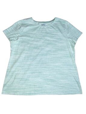 Croft & Barrow Classic Tee Green White Top - Women’s XL